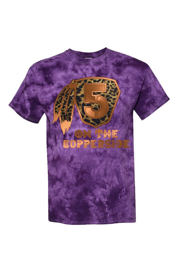 5 On The CopperSide - Purple Crystal Tie-Dye Tee
