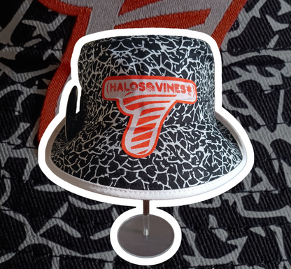 Elephant Print [Logo] Bucket Hat - Blk/Wht