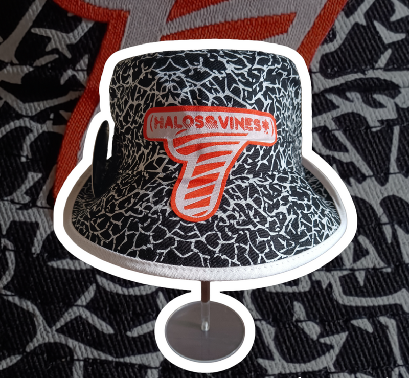 Elephant Print [Logo] Bucket Hat - Blk/Wht