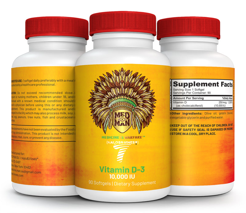 VITAMIN D-3 10,000iu (90 Softgels)