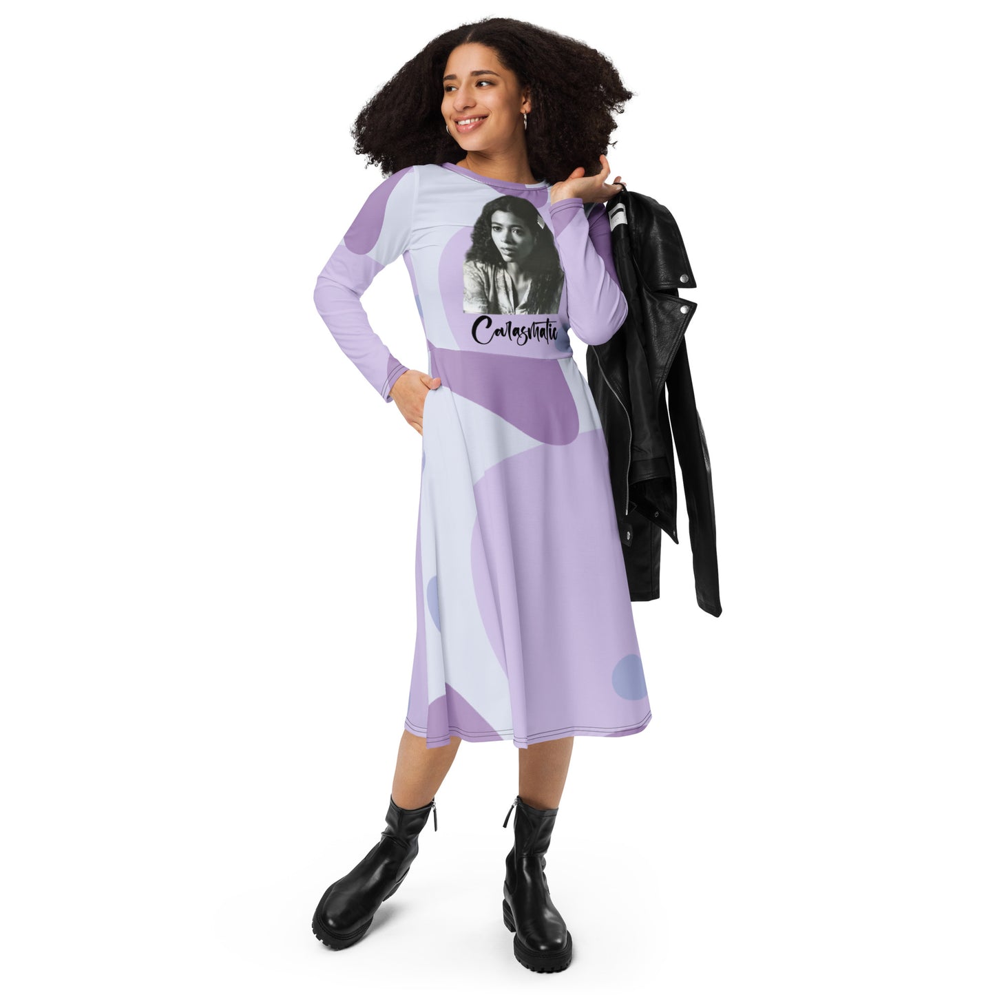 Carasmatic - Long Sleeve Midi Dress