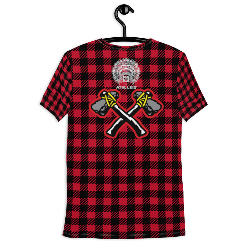 Athl Leis [RedPlaid] Men's Athletic T-shirt