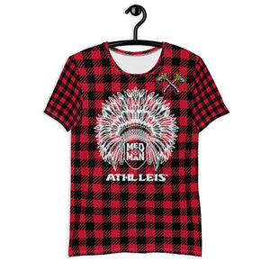 Athl Leis [RedPlaid] Men's Athletic T-shirt