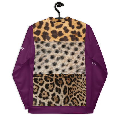 SophisiCat (Purple Leopard) Bomber Jacket