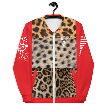 SophisiCat (Red Leopard) Bomber Jacket