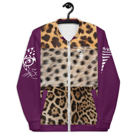 SophisiCat (Purple Leopard) Bomber Jacket