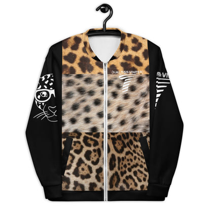 SophisiCat (Blk Leopard) Bomber Jacket
