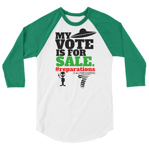 #reparations - 3/4 sleeve raglan shirt