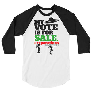 #reparations - 3/4 sleeve raglan shirt